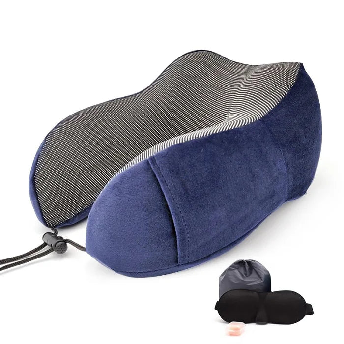 U Shaped Memory Foam Neck Pillows Soft Slow Rebound Space Travel Pillow Massage Neck Cervical Healthcare Bedding Drop Shipping