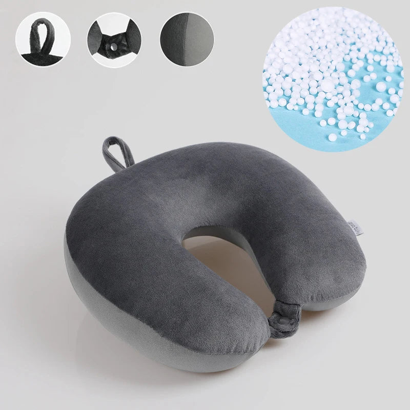 U Shaped Memory Foam Neck Pillows Soft Slow Rebound Space Travel Pillow Massage Neck Cervical Healthcare Bedding Drop Shipping