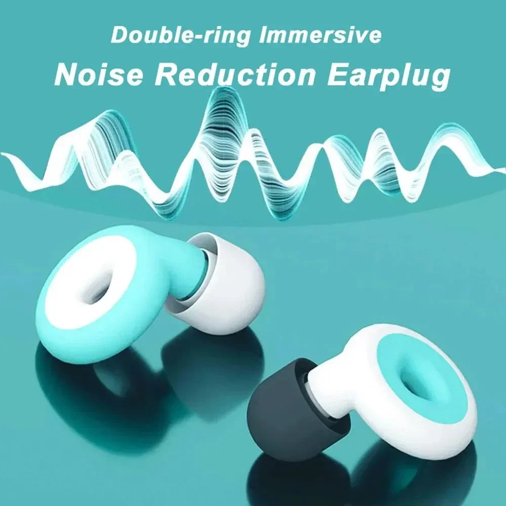 1Pair Sleep Noise Reduction Earplug Soft Silicone Ear Muffs Noise Protection Travel Reusable Swimming Waterproof Ear Plugs