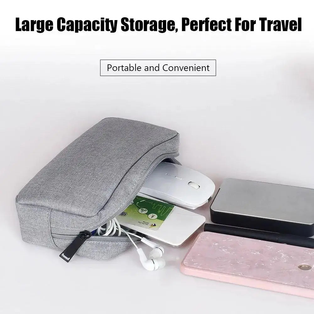 Waterproof Digital Accessories Storage Bag Large Capacity Portable Travel Carrying Organizer Bag for Mobile Phone USB Cable Band