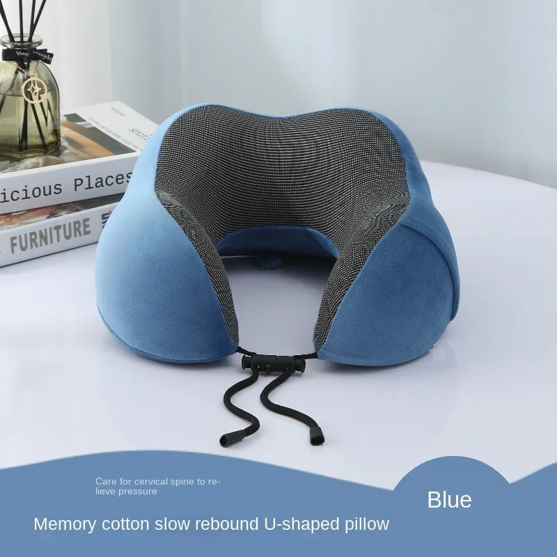 U Shaped Memory Foam Neck Pillows Soft Travel Pillow Massage Neck Pillow Sleeping Airplane Pillow Cervical Healthcare Bedding