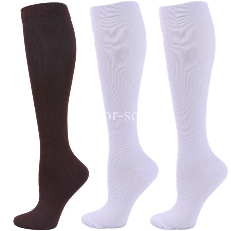 3Pairs Compression Socks Knee High Varicose Veins Stockings Men Women Sport Socks Anti Fatigue Pain Relief Compression Stockings