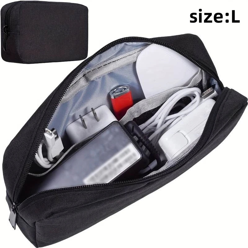 Waterproof Digital Accessories Storage Bag Large Capacity Portable Travel Carrying Organizer Bag for Mobile Phone USB Cable Band