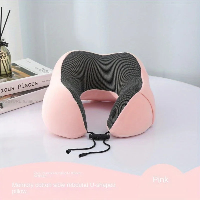 U Shaped Memory Foam Neck Pillows Soft Travel Pillow Massage Neck Pillow Sleeping Airplane Pillow Cervical Healthcare Bedding