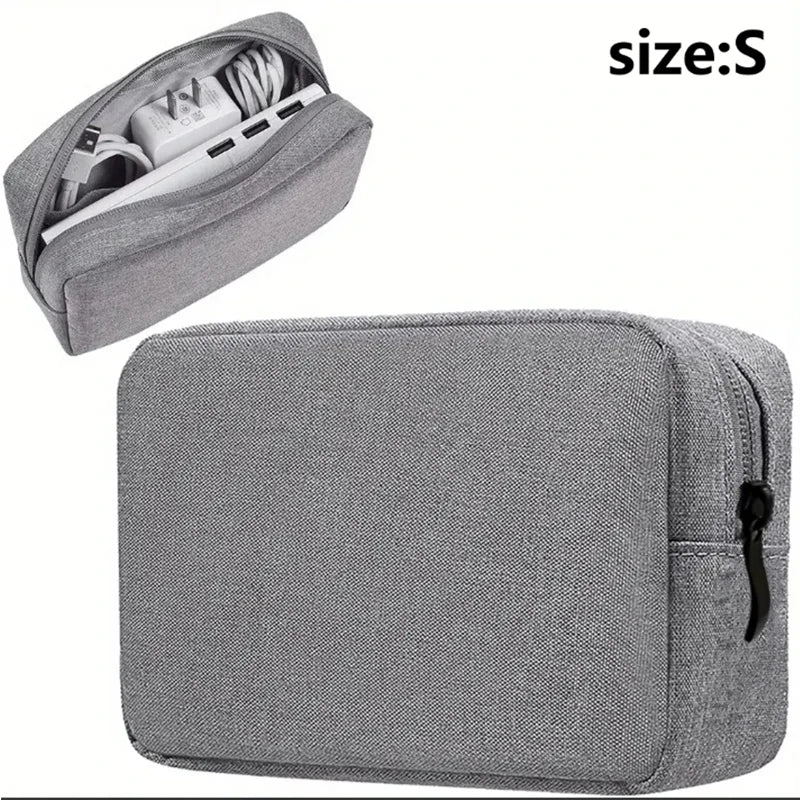 Waterproof Digital Accessories Storage Bag Large Capacity Portable Travel Carrying Organizer Bag for Mobile Phone USB Cable Band