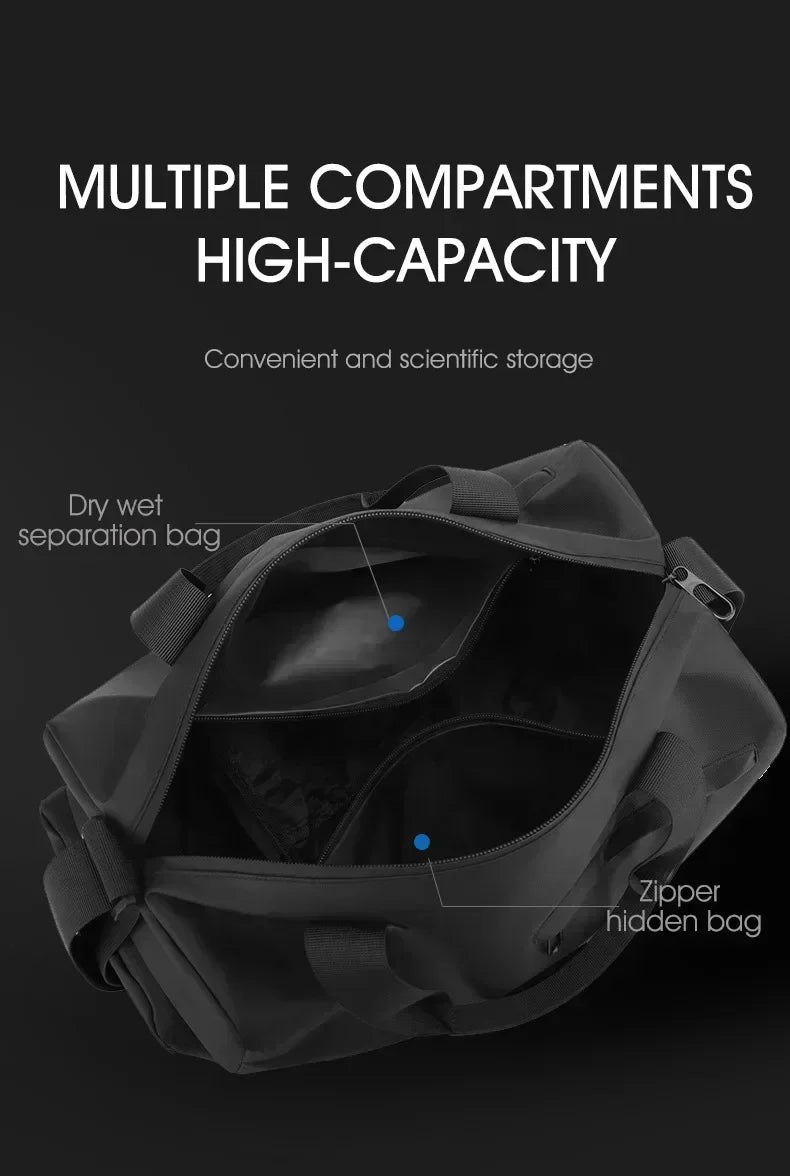 Zipper Large Capacity Oxford Travel Bags Solid Fitness Bags Thickened Fabric High Capacity Waterproof Luggage Sports Bags