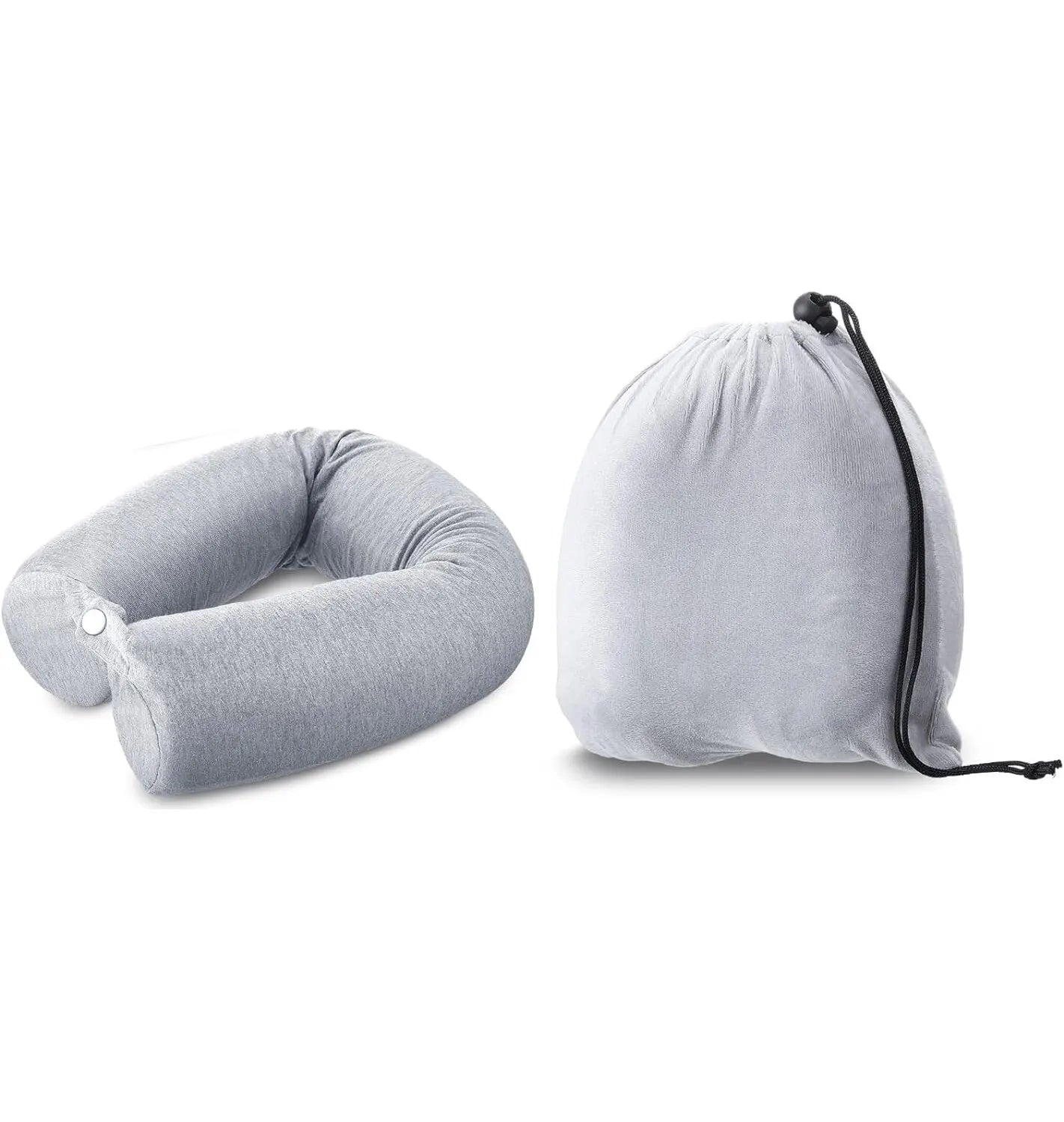 Twist Memory Foam Travel Pillow Neck Pillows with Storage Bag Chin Shoulder Support for Sleeping Bed Traveling Train Office Home