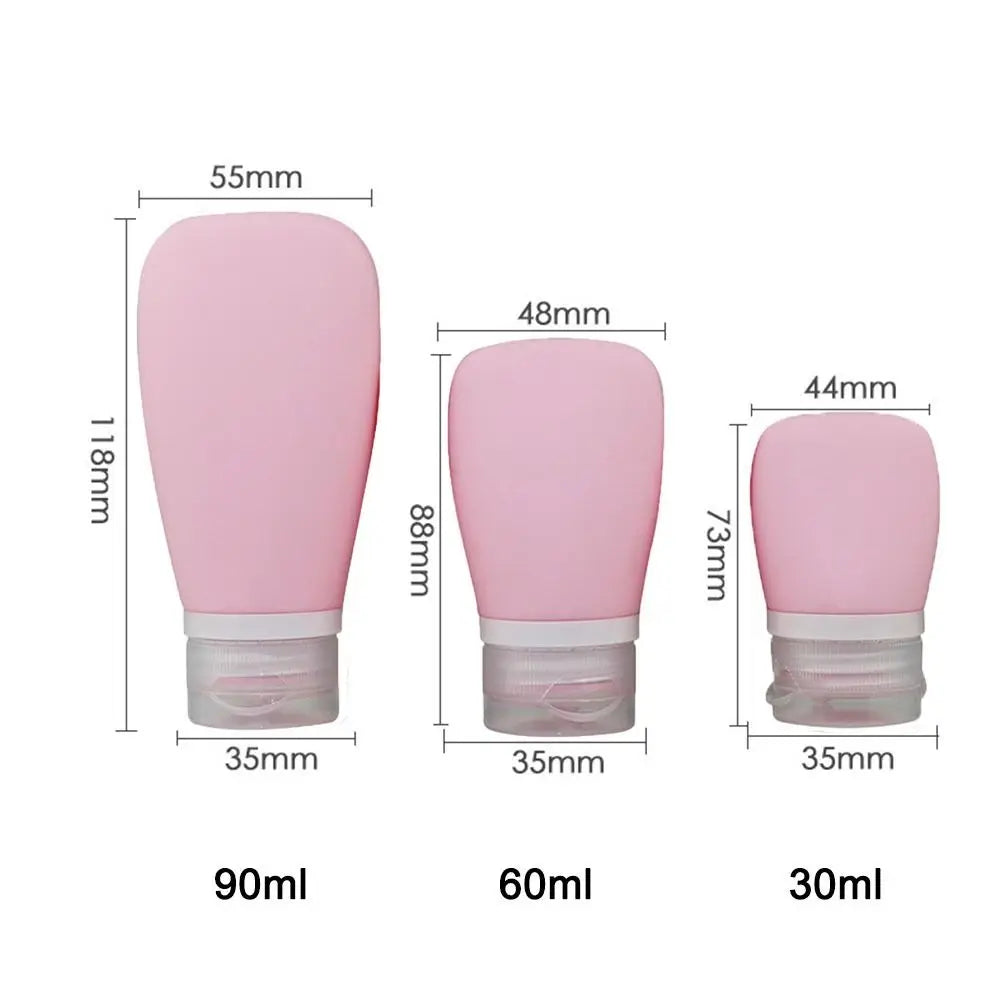 30/60/90ml Portable Silicone Travel Bottle Cosmetic Storage Refillable Lotion Bottle Shampoo Container Squeeze Tube Empty Bottle