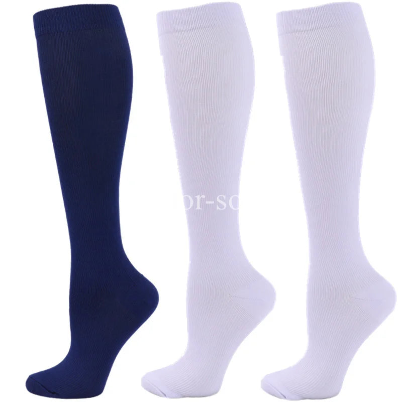 3Pairs Compression Socks Knee High Varicose Veins Stockings Men Women Sport Socks Anti Fatigue Pain Relief Compression Stockings