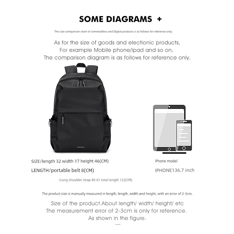 Official Website Small C & K Men's Backpack 2025 New Arrival Fashion Large Capacity Computer Bag Travel Lightweight Backpack Schoolbag