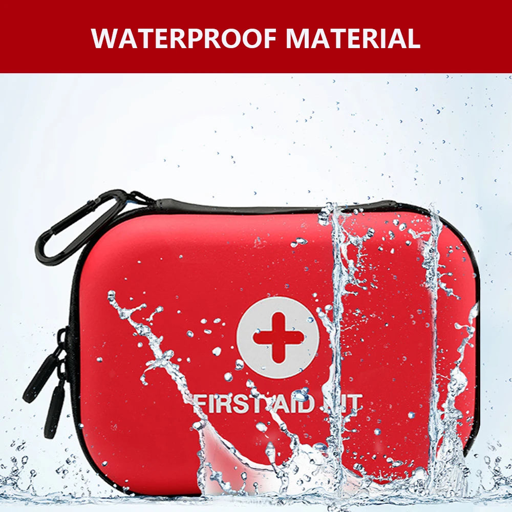 CARBOU 90pcs Waterproof Outdoor Travel Car First Aid Kit Home Small Medical Box Emergency Survival Kit Household Camping