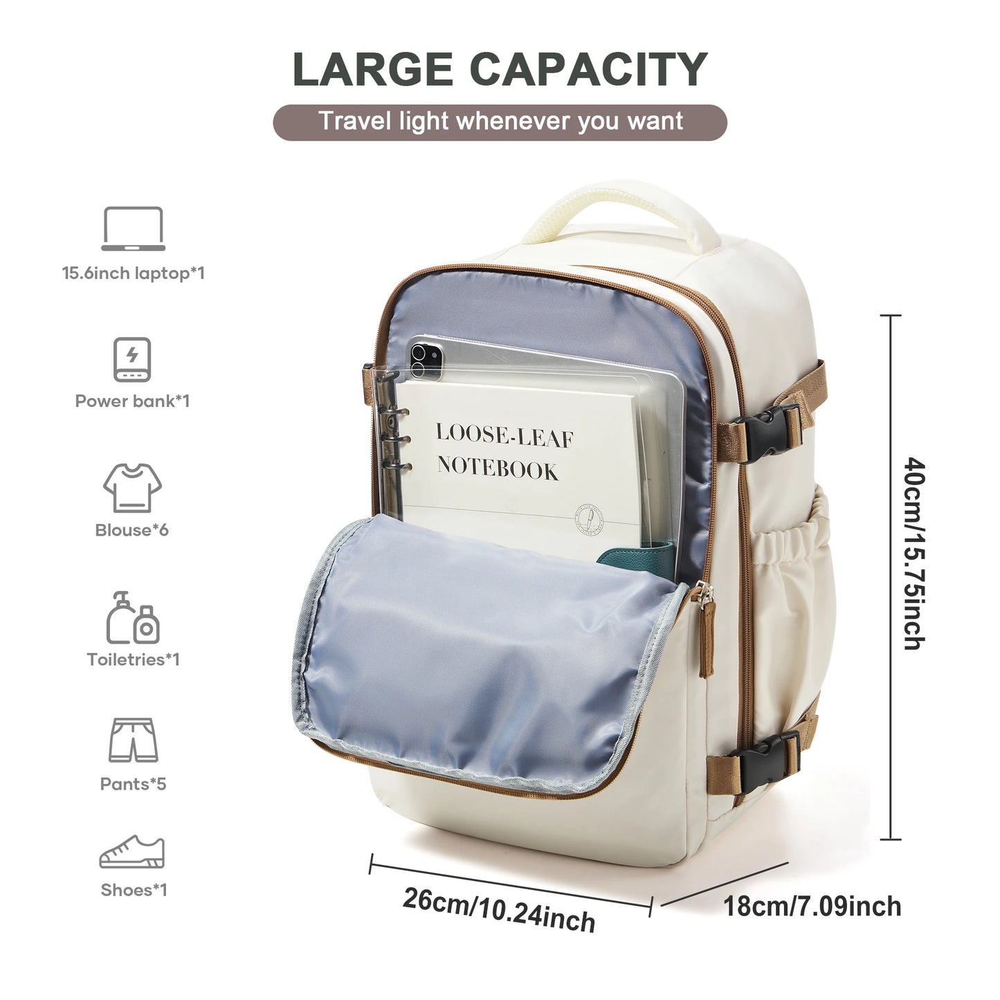 Cabin Airplane Travel Backpack 40x30x20, Hand Luggage Cabin Backpack Wizzair 40x30x20 Carry-Ons Men Women 15.6 inch Laptop Bags