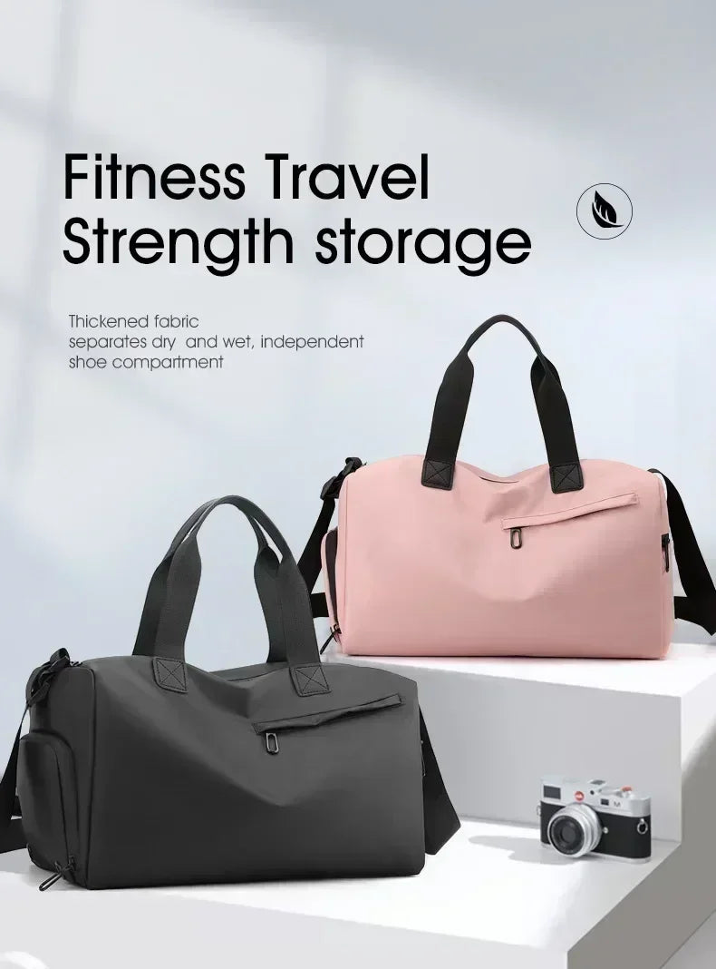 Zipper Large Capacity Oxford Travel Bags Solid Fitness Bags Thickened Fabric High Capacity Waterproof Luggage Sports Bags