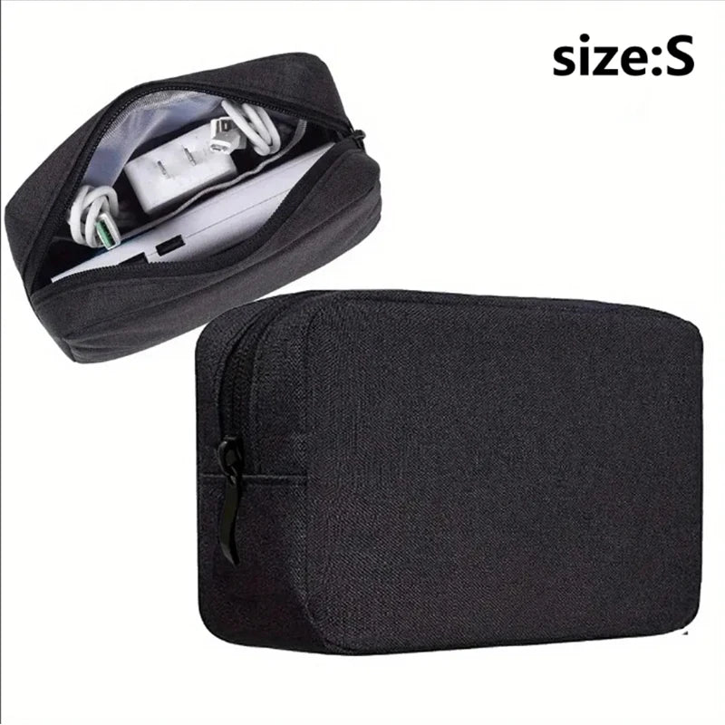 Waterproof Digital Accessories Storage Bag Large Capacity Portable Travel Carrying Organizer Bag for Mobile Phone USB Cable Band